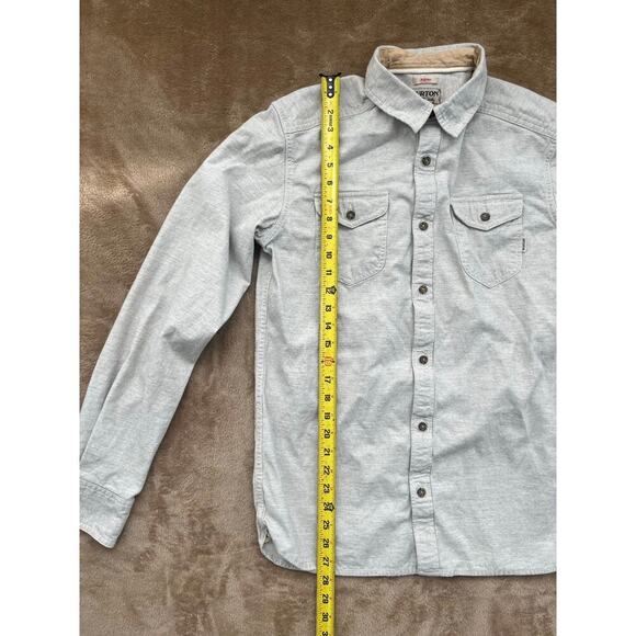 Burton Willow Flannel Shirt Light Gray Men’s Size Medium - Picture 6 of 6